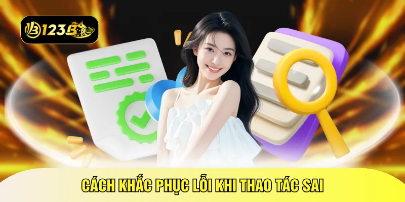 Cách khắc phục lỗi khi thao tác sai